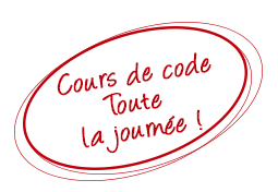 Cours de code toute la journée